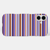 Coques Case-Mate iPhone Jolies rayures bleues orange (Verso (horizontal))