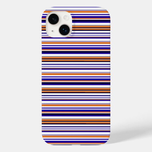 Coques Case-Mate iPhone Jolies rayures bleues orange (Verso)
