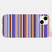 Coques Case-Mate iPhone Jolies rayures bleues orange (Verso (horizontal))