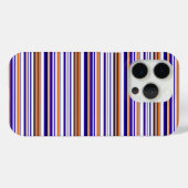 Coques Case-Mate iPhone Jolies rayures bleues orange (Verso (horizontal))