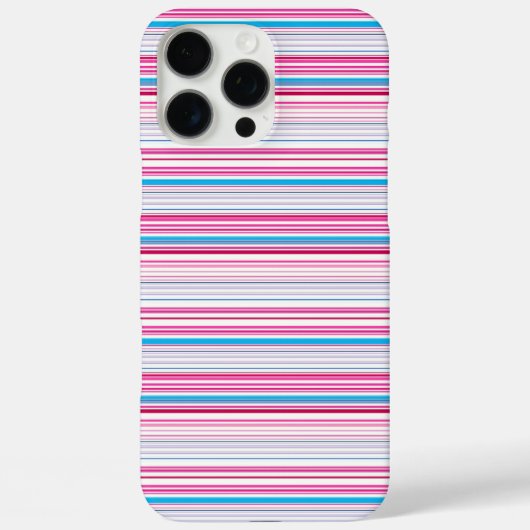 Coques Case-Mate iPhone Jolies rayures bleues roses (Verso)