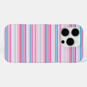 Coques Case-Mate iPhone Jolies rayures bleues roses (Verso (horizontal))