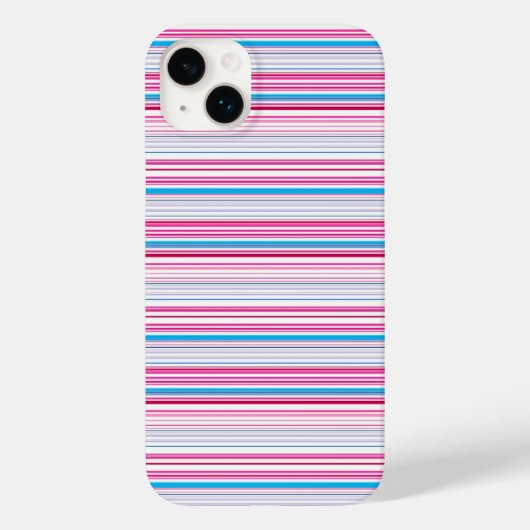 Coques Case-Mate iPhone Jolies rayures bleues roses (Verso)