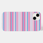 Coques Case-Mate iPhone Jolies rayures bleues roses (Verso (horizontal))