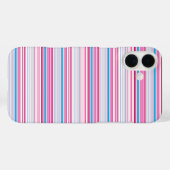 Coques Case-Mate iPhone Jolies rayures bleues roses (Verso (horizontal))
