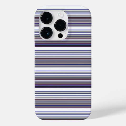 Coques Case-Mate iPhone Jolies rayures grises bleues modernes (Verso)