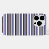 Coques Case-Mate iPhone Jolies rayures grises bleues modernes (Verso (horizontal))