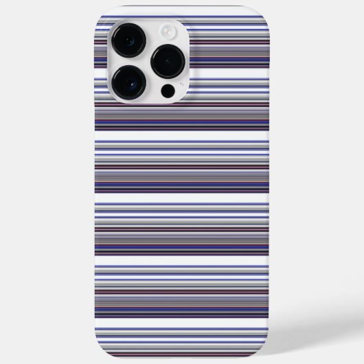 Coques Case-Mate iPhone Jolies rayures grises bleues modernes (Verso)