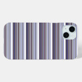 Coques Case-Mate iPhone Jolies rayures grises bleues modernes (Verso (horizontal))