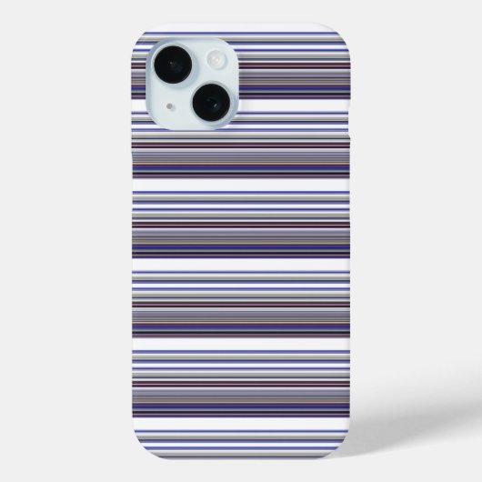 Coques Case-Mate iPhone Jolies rayures grises bleues modernes (Verso)