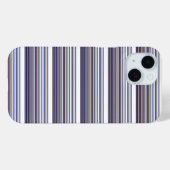 Coques Case-Mate iPhone Jolies rayures grises bleues modernes (Verso (horizontal))