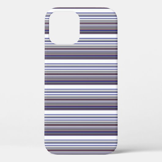 Coques Case-Mate iPhone Jolies rayures grises bleues modernes (Verso)