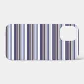 Coques Case-Mate iPhone Jolies rayures grises bleues modernes (Verso (horizontal))