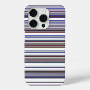 Coque iPhone 15 Pro Jolies rayures grises bleues modernes