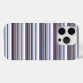 Coques Case-Mate iPhone Jolies rayures grises bleues modernes (Verso (horizontal))