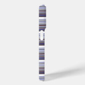 Coques Case-Mate iPhone Jolies rayures grises bleues modernes (Verso / Droite)