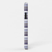 Coques Case-Mate iPhone Jolies rayures grises bleues modernes (Dos/Droite)