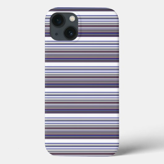 Coques Case-Mate iPhone Jolies rayures grises bleues modernes (Verso)