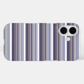Coques Case-Mate iPhone Jolies rayures grises bleues modernes (Verso (horizontal))