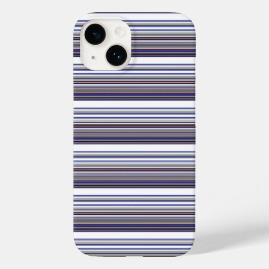 Coques Case-Mate iPhone Jolies rayures grises bleues modernes (Verso)