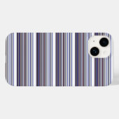 Coques Case-Mate iPhone Jolies rayures grises bleues modernes (Verso (horizontal))