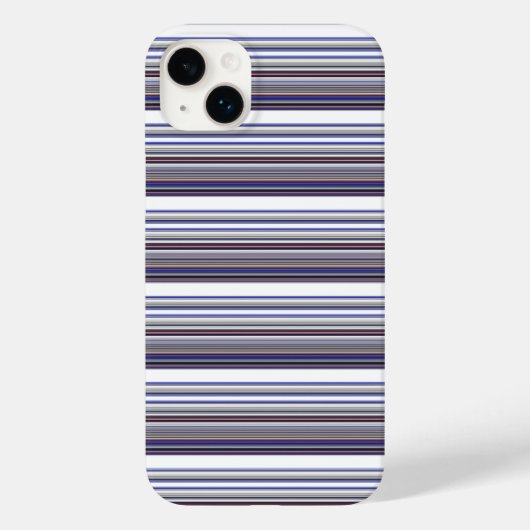 Coques Case-Mate iPhone Jolies rayures grises bleues modernes (Verso)