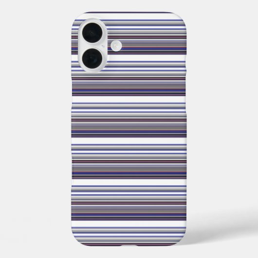 Coques Case-Mate iPhone Jolies rayures grises bleues modernes (Verso)