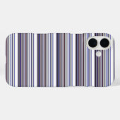 Coques Case-Mate iPhone Jolies rayures grises bleues modernes (Verso (horizontal))
