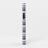 Coques Case-Mate iPhone Jolies rayures grises bleues modernes (Dos/Droite)