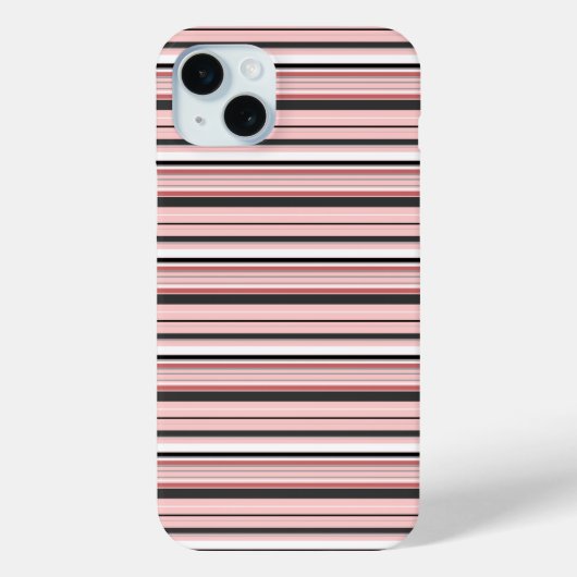 Coques Case-Mate iPhone Jolies rayures grises roses (Verso)