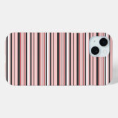 Coques Case-Mate iPhone Jolies rayures grises roses (Verso (horizontal))