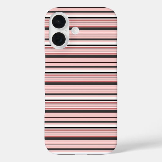 Coques Case-Mate iPhone Jolies rayures grises roses (Verso)