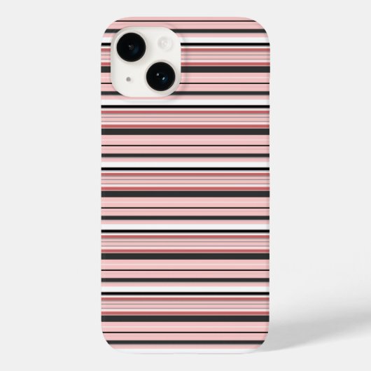 Coques Case-Mate iPhone Jolies rayures grises roses (Verso)