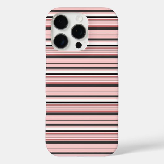 Coques Case-Mate iPhone Jolies rayures grises roses (Verso)