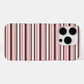 Coques Case-Mate iPhone Jolies rayures grises roses (Verso (horizontal))
