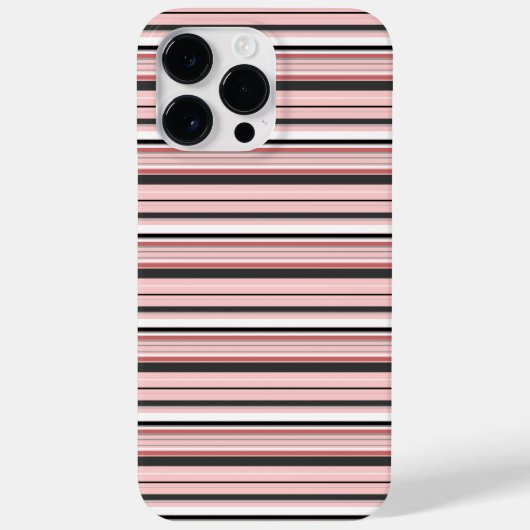 Coques Case-Mate iPhone Jolies rayures grises roses (Verso)