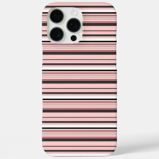 Coques Case-Mate iPhone Jolies rayures grises roses (Verso)