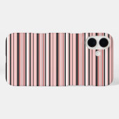 Coques Case-Mate iPhone Jolies rayures grises roses (Verso (horizontal))