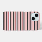 Coques Case-Mate iPhone Jolies rayures grises roses (Verso (horizontal))