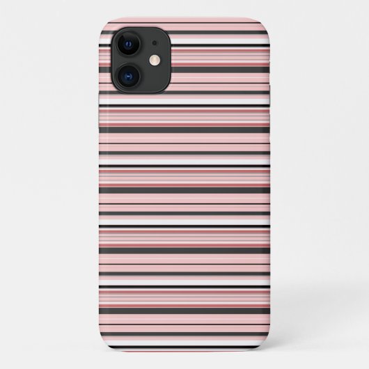 Coques Case-Mate iPhone Jolies rayures grises roses (Dos)