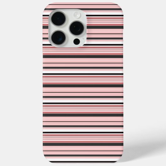 Coques Case-Mate iPhone Jolies rayures grises roses (Verso)