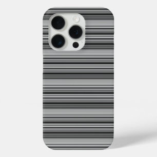 Coque iPhone 15 Pro Jolies rayures noir gris