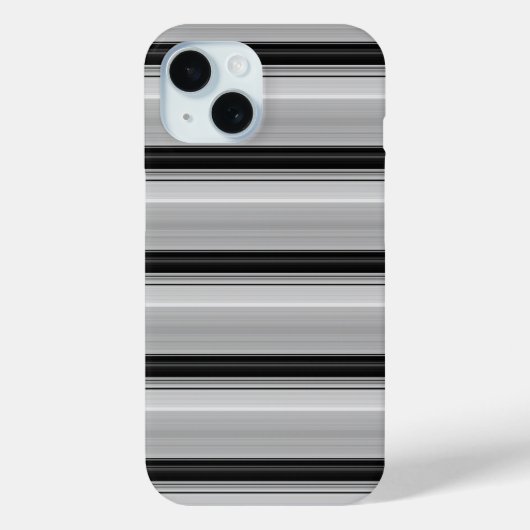 Coques Case-Mate iPhone Jolies rayures noir gris (Verso)