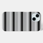 Coques Case-Mate iPhone Jolies rayures noir gris (Verso (horizontal))