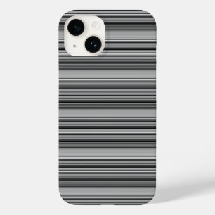 Coque Pour iPhone 14 Jolies rayures noir gris