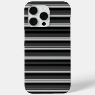Coque iPhone 15 Pro Max Jolies rayures noir gris