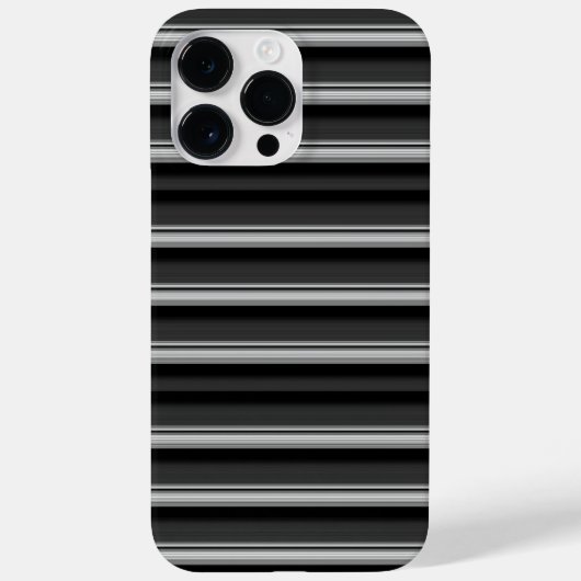 Coques Case-Mate iPhone Jolies rayures noir gris (Verso)