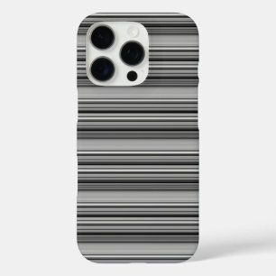 Coques iPhone 16 Pro Jolies rayures noir gris