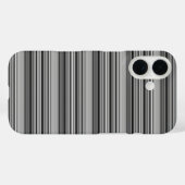 Coques Case-Mate iPhone Jolies rayures noir gris  (Verso (horizontal))