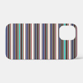 Coques Case-Mate iPhone Jolies rayures noires bleues (Verso (horizontal))